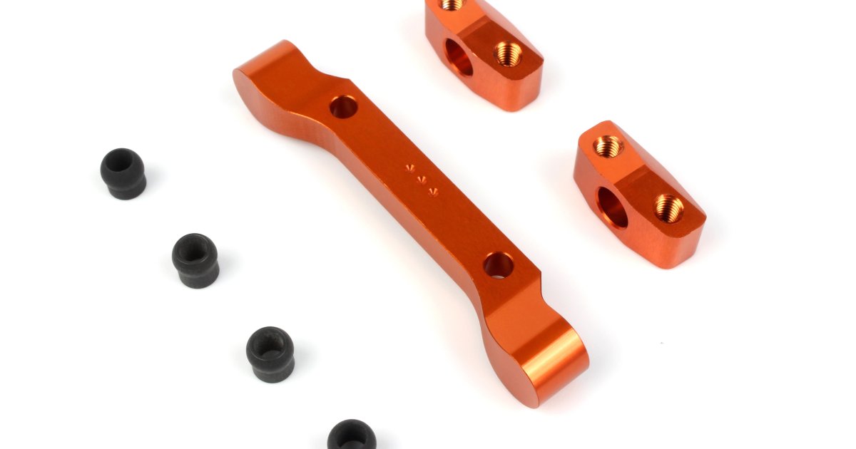 Precision Machined Anodized Aluminium Rear Pivot Block (3 deg) - Model HPI160272 - HPI Racing