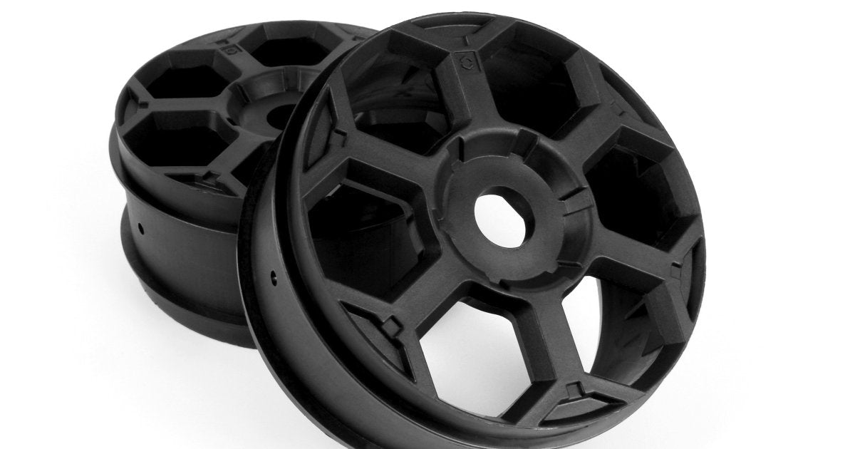 Hexcode 1/8 Buggy Wheels, Black (2pcs) - Model HPI160279 - HPI Racing