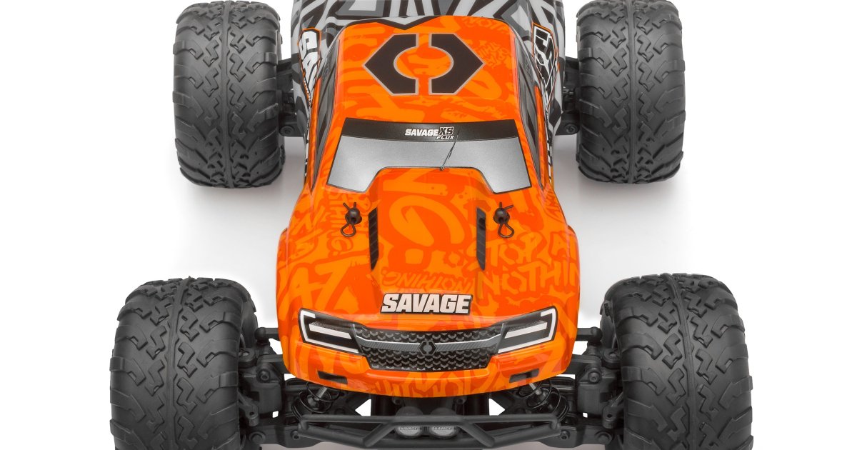 Body for Savage GT-2XS, Painted Orange / Grey - Model HPI160326 - HPI Racing