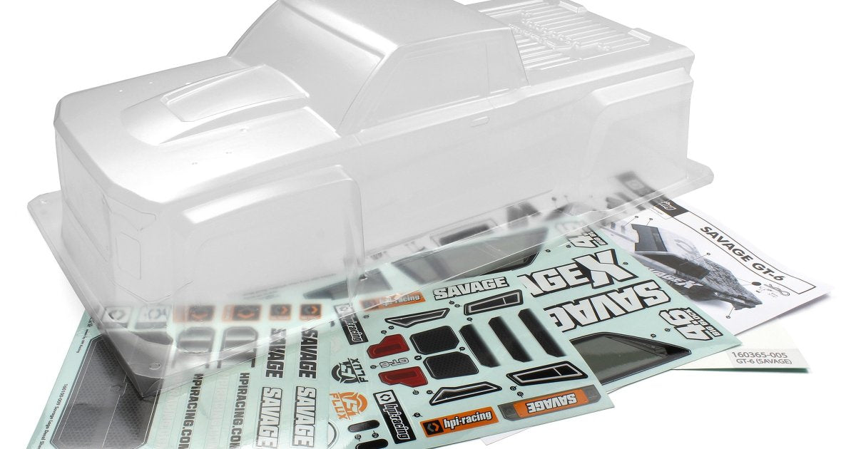 GT-6 Sportcab Clear Truck Body (Savage) - Model HPI160365 - HPI Racing