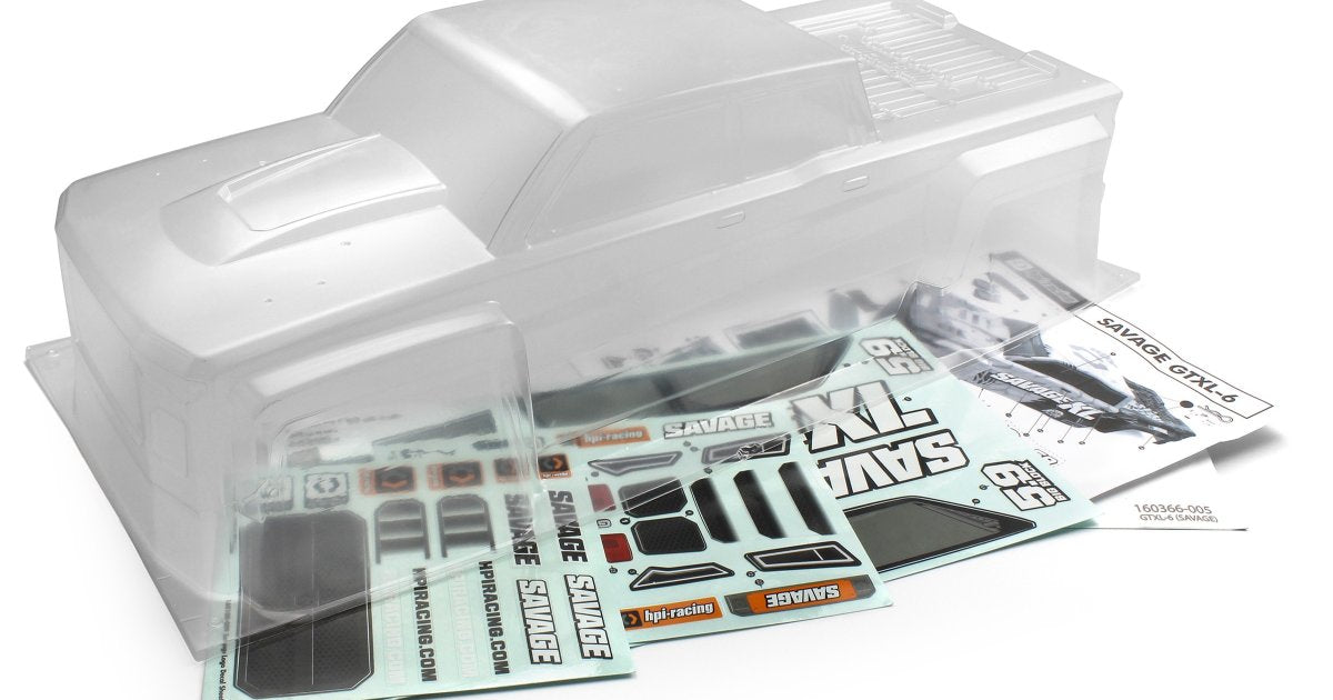 GTXL-6 Kingcab Clear Truck Body (Savage XL) - Model HPI160366 - HPI Racing