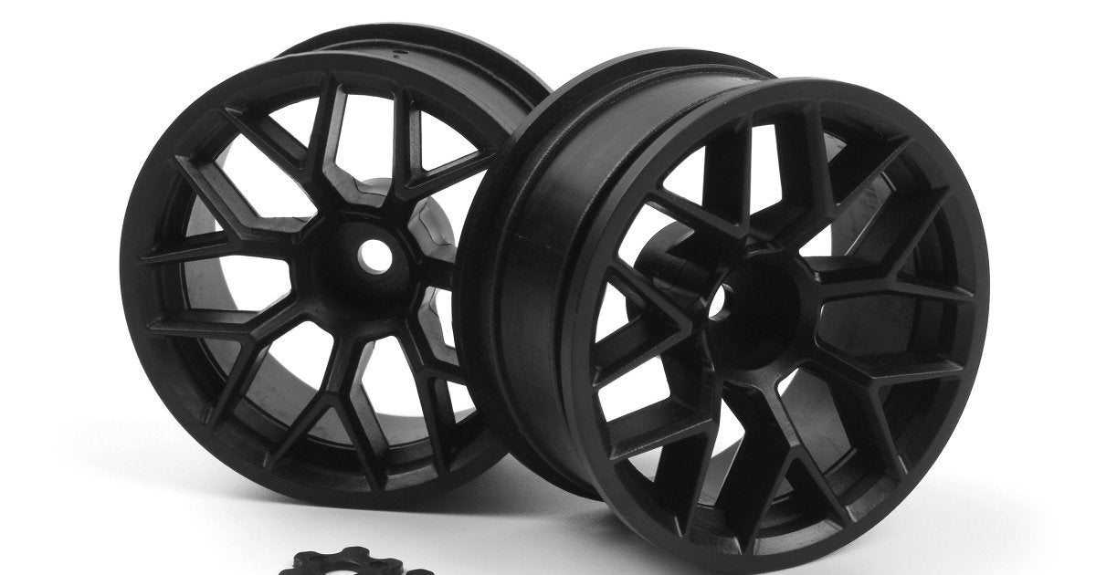 RTR Wheel 26mm Black 9mm Offset, Pair for Sport 3 - Model HPI160368 - HPI Racing