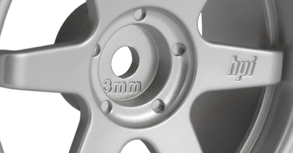 TE37 Wheel 26mm Matte Chrome (3mm Offset) - Model HPI160752 - HPI Racing