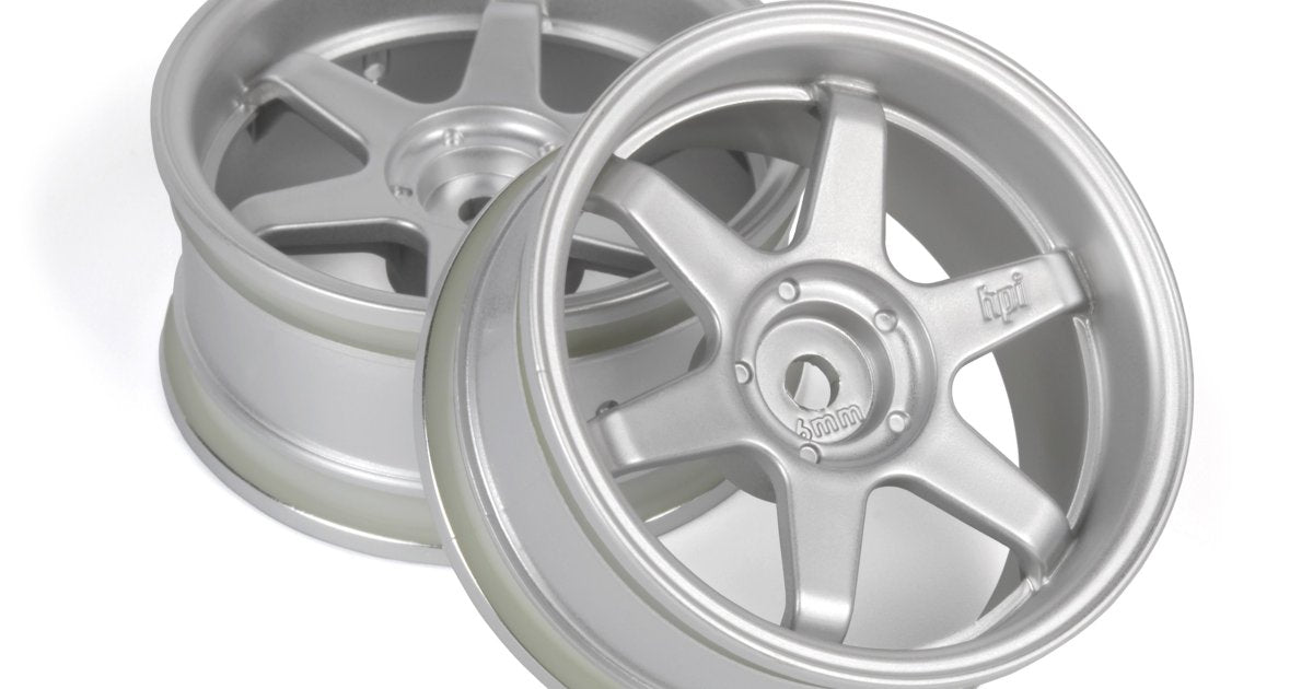 TE37 Wheel 26mm Matte Chrome (6mm Offset) - Model HPI160753 - HPI Racing
