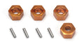 Aluminium 7mm Hex Hub Set (Orange/4pcs) for Mini King Flux Big Kahuna Bronco 4400 - Model HPI160896 - HPI Racing