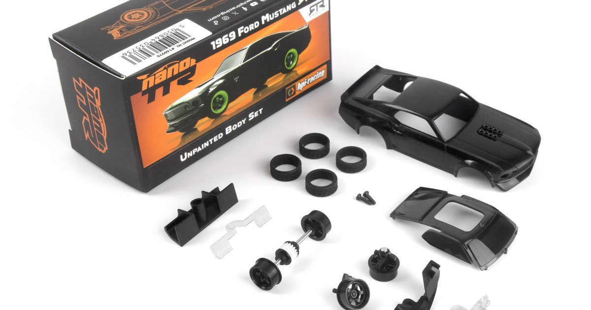Nano-TTR 1969 Ford Mustang RTR-X Unpainted Body Set - Model HPI160970 - HPI Racing