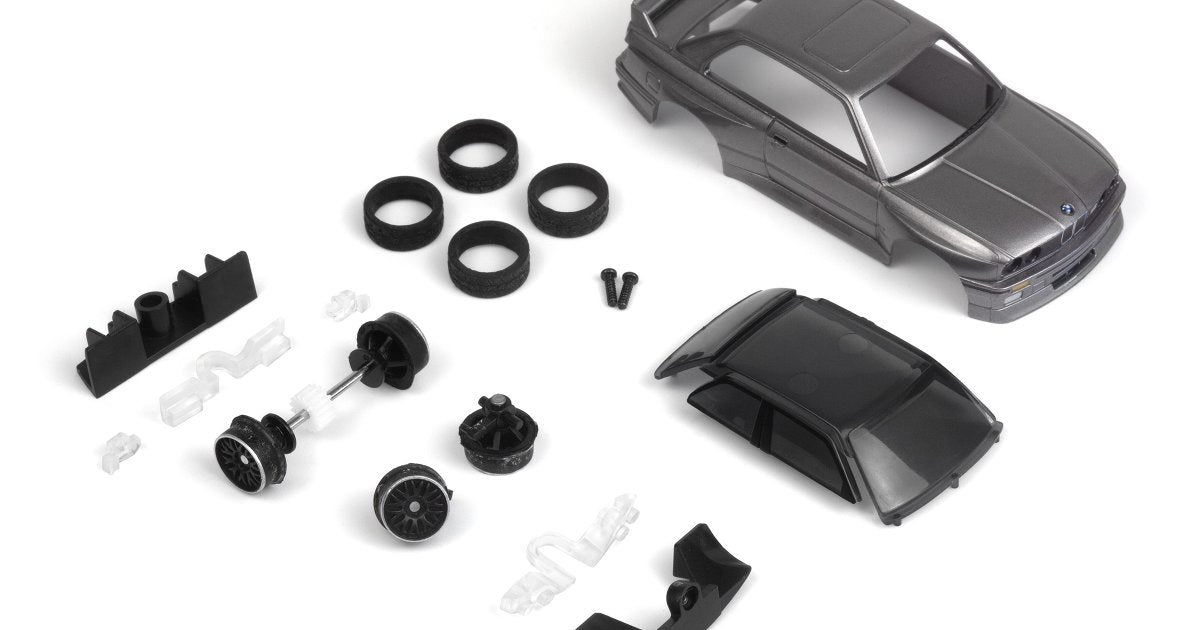nano-TTR 1989 BMW M3 E30 Ravaglia - Dark Silver - Painted Body Set - Model HPI160997 - HPI Racing