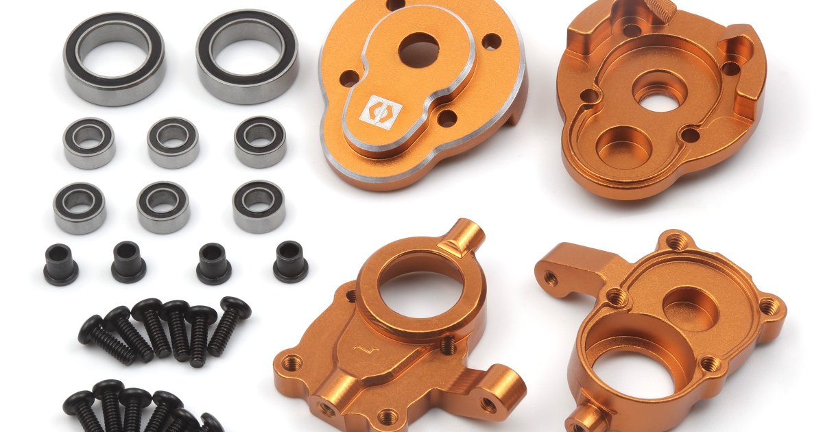 Aluminum Portal Steering Spindle Set (Orange), for Venture18 - Model HPI161160 - HPI Racing