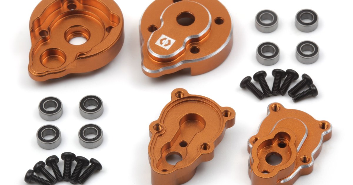 Aluminum Portal Rear Hub Set (Orange / 2pcs), for Venture18 - Model HPI161161 - HPI Racing