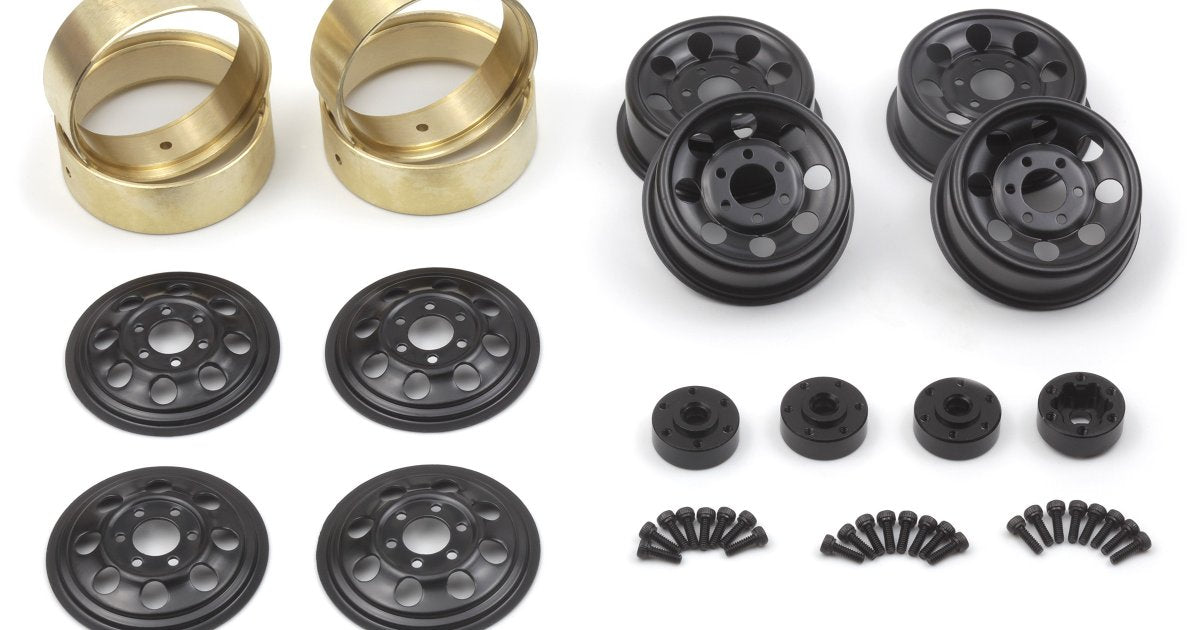 CS-8 Steel Beadlock Wheel 1.2in (Black / 4pcs), for Venture18 - Model HPI161162 - HPI Racing