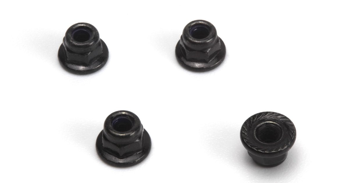 Flange Lock Nut M2.5 (Silver/4pcs) for Mini King Flux Big Kahuna Bronco 4400 - Model HPI161227 - HPI Racing