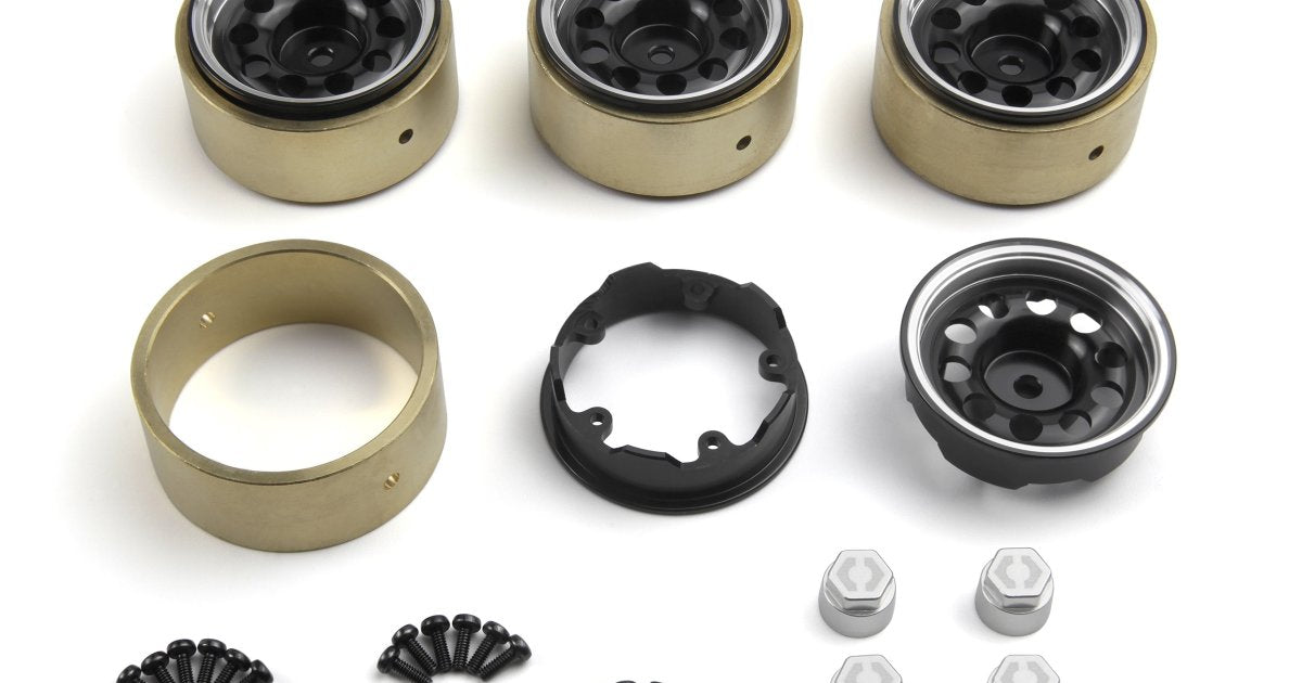 CS-10 Aluminum Wheel 1.2in (Black/4pcs), Fits Venture18 CC - Model HPI161245 - HPI Racing