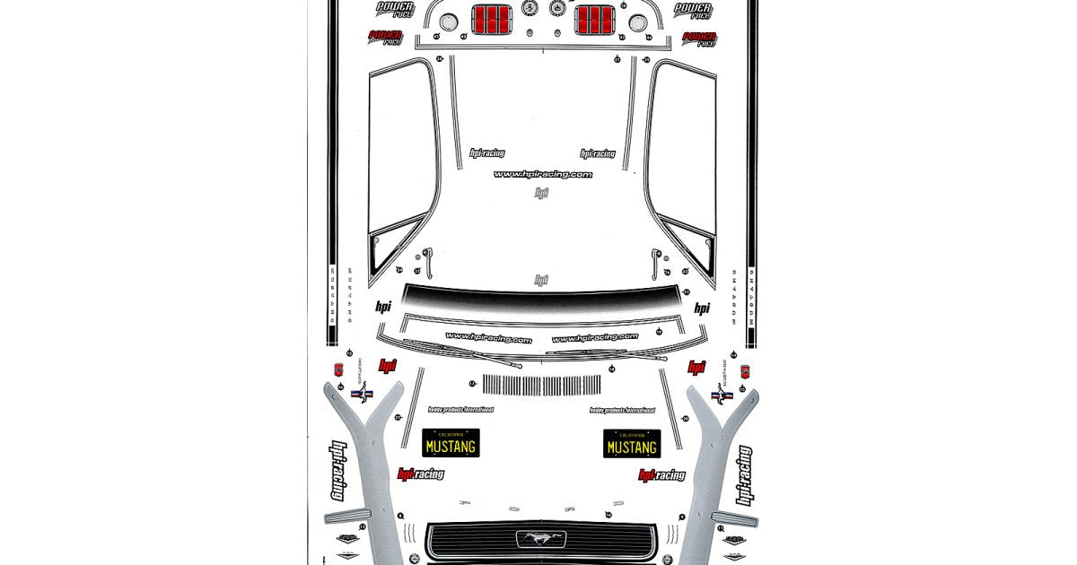 1966 Ford Mustang GT Body, 200mm - Model HPI17519 - HPI Racing