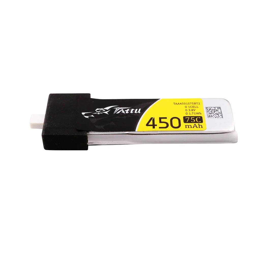 Tattu 450mAh 1S 75C 3.8V(HV) Lipo Battery | BT 2.0 Plug | FPV Classic (5pcs)