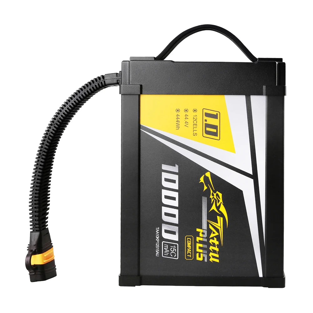 Tattu 10000mAh 12S 15C 44.4V Smart Lipo Battery | AS150U Plug | Tattu Plus 1.0 (Compact Version)