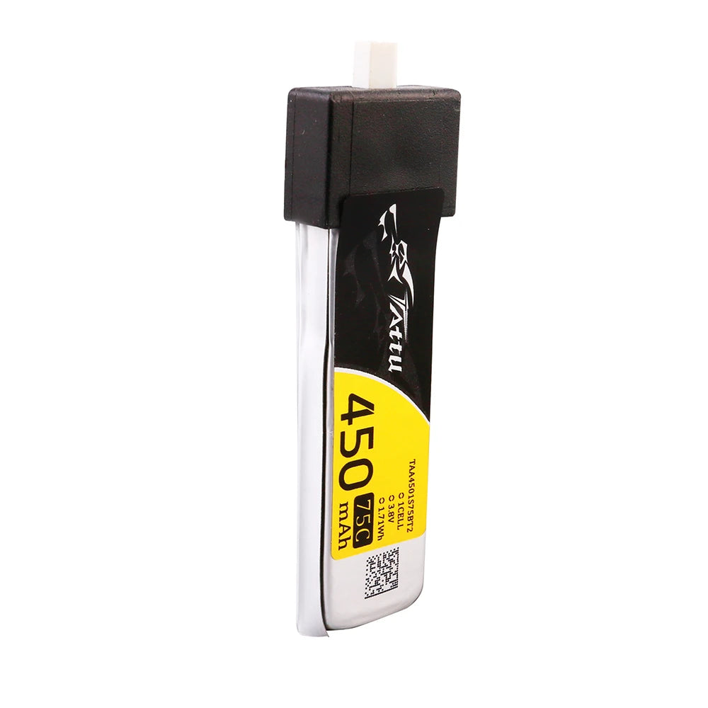 Tattu 450mAh 1S 75C 3.8V(HV) Lipo Battery | BT 2.0 Plug | FPV Classic (5pcs)