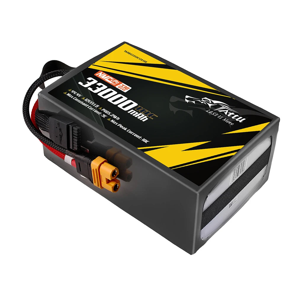 Tattu 33000mAh 12S 10C 44.4V Lipo Battery | AS150U-F Plug | Semi-solid (330Wh/kg)