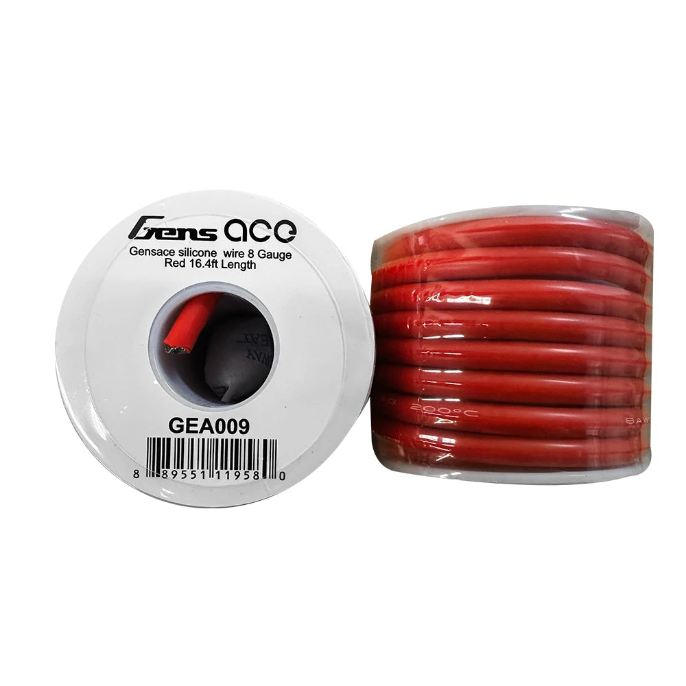 Gens ace Silicone Wire | 8 Gauge | Red | 16.4ft