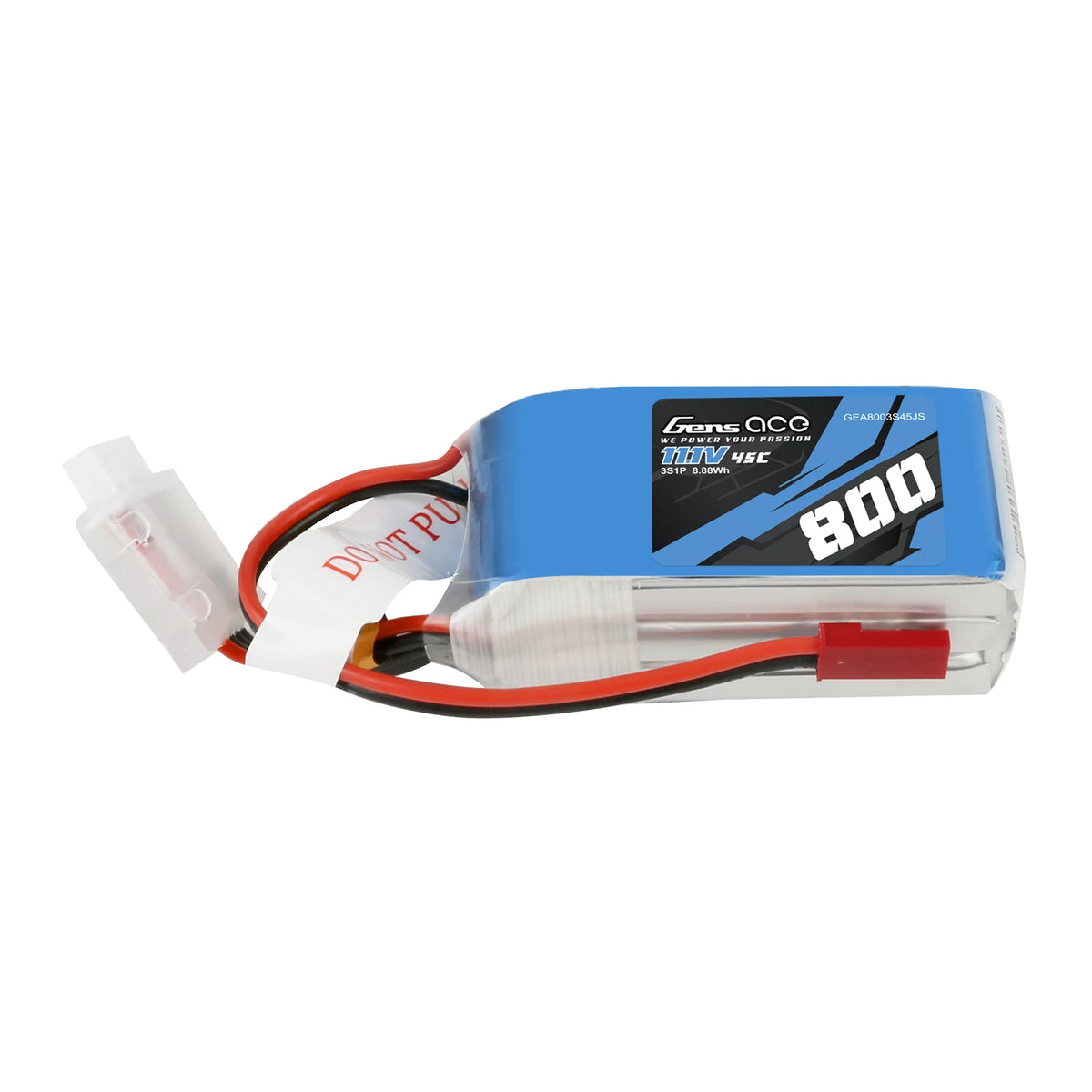 Gens ace 800mAh 3S 45C 11.1V Lipo Battery | JST-SYP Plug | Air Classic (Non-G-Tech)