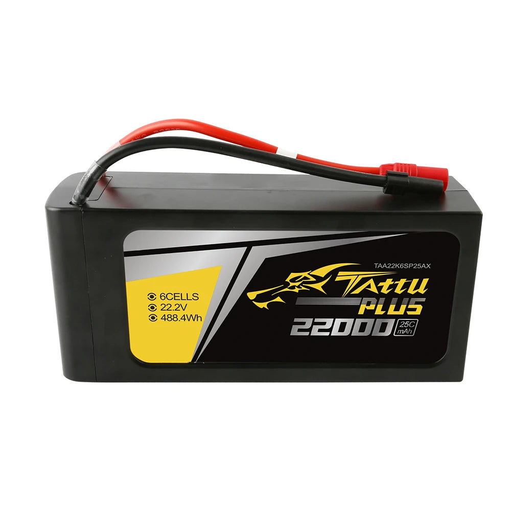Tattu 22000mAh 6S 25C 22.2V Smart Lipo Battery | AS150 / XT150 Plug | Tattu Plus (New Version)