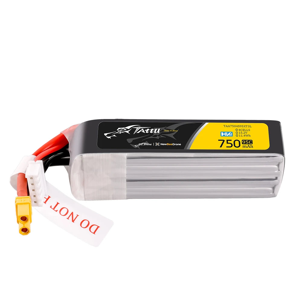 Tattu 750mAh 4S 95C 15.2V(HV) Lipo Battery | XT30 Plug | FPV Classic