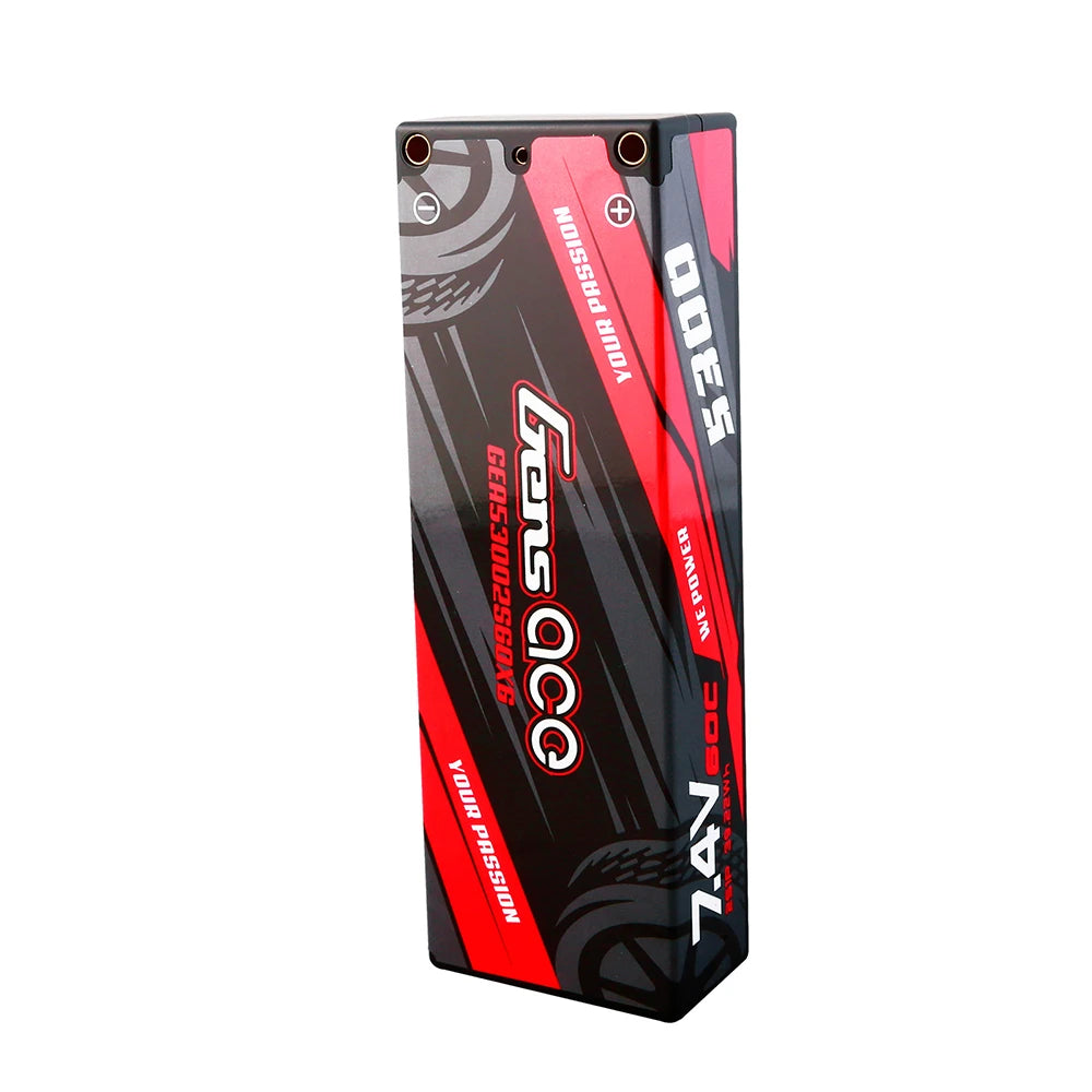 Gens ace 5300mAh 2S 60C 7.4V Lipo Battery | Hardcase | XT60 Plug | Car Classic (Non-G-Tech)