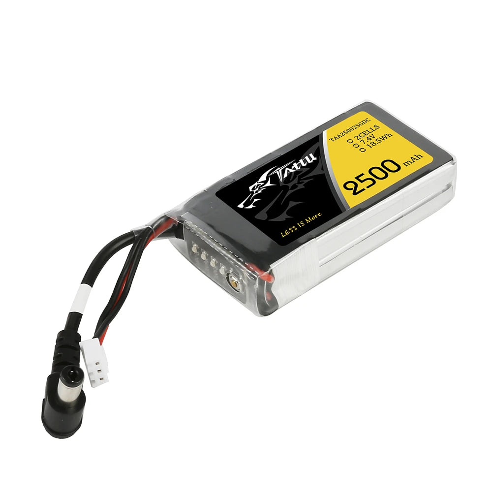 Tattu 2500mAh 2S 7.4V Lipo Battery | DC 5.5mm Plug | TX&RX