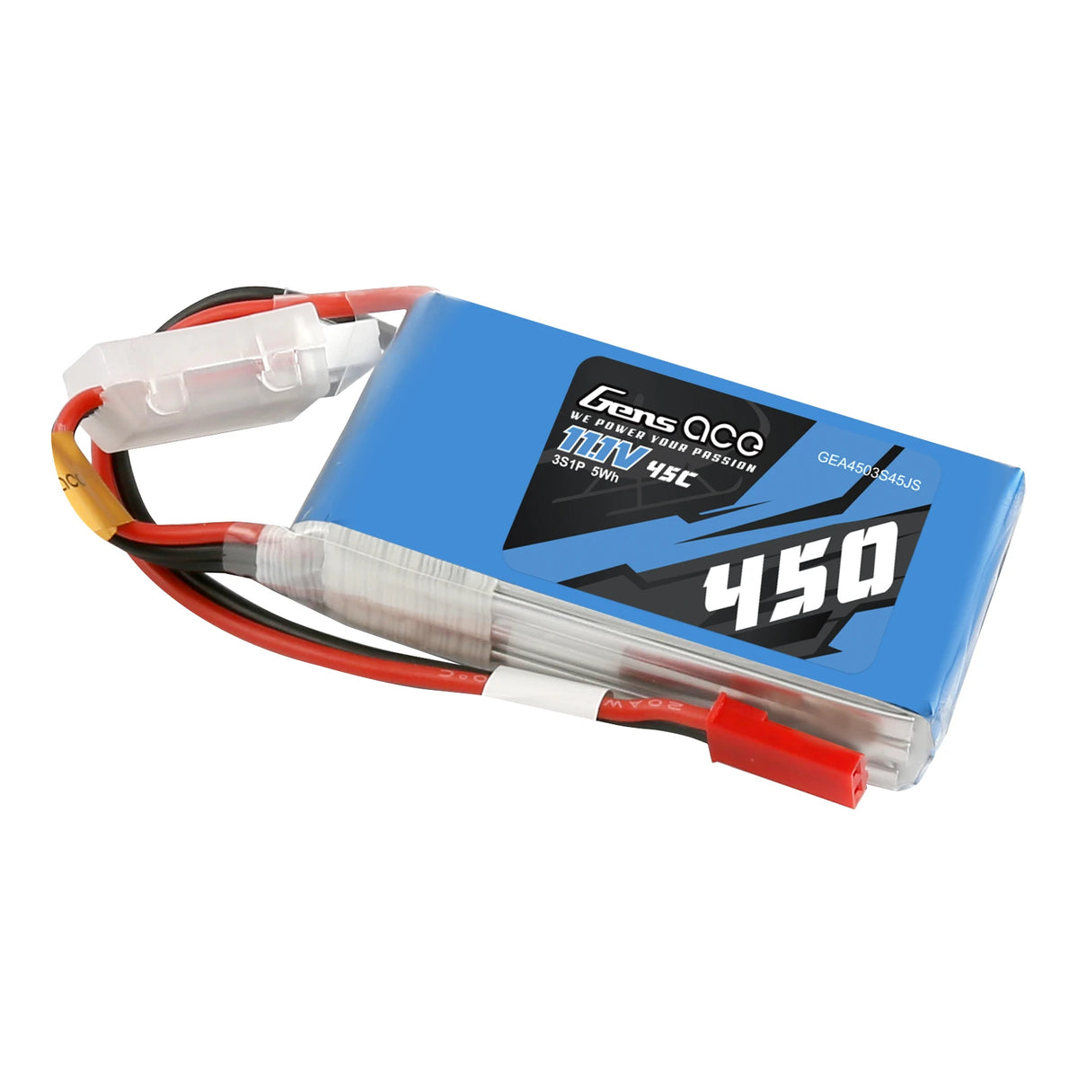 Gens ace 450mAh 3S 45C 11.1V Lipo Battery | JST-SYP Plug | Air Classic (Non-G-Tech)