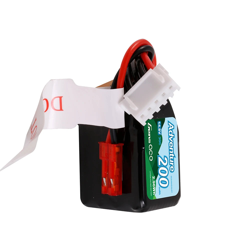 Gens ace 200mAh 4S 30C 14.8V Lipo Battery | JST Plug | Adventure (Non-G-Tech)