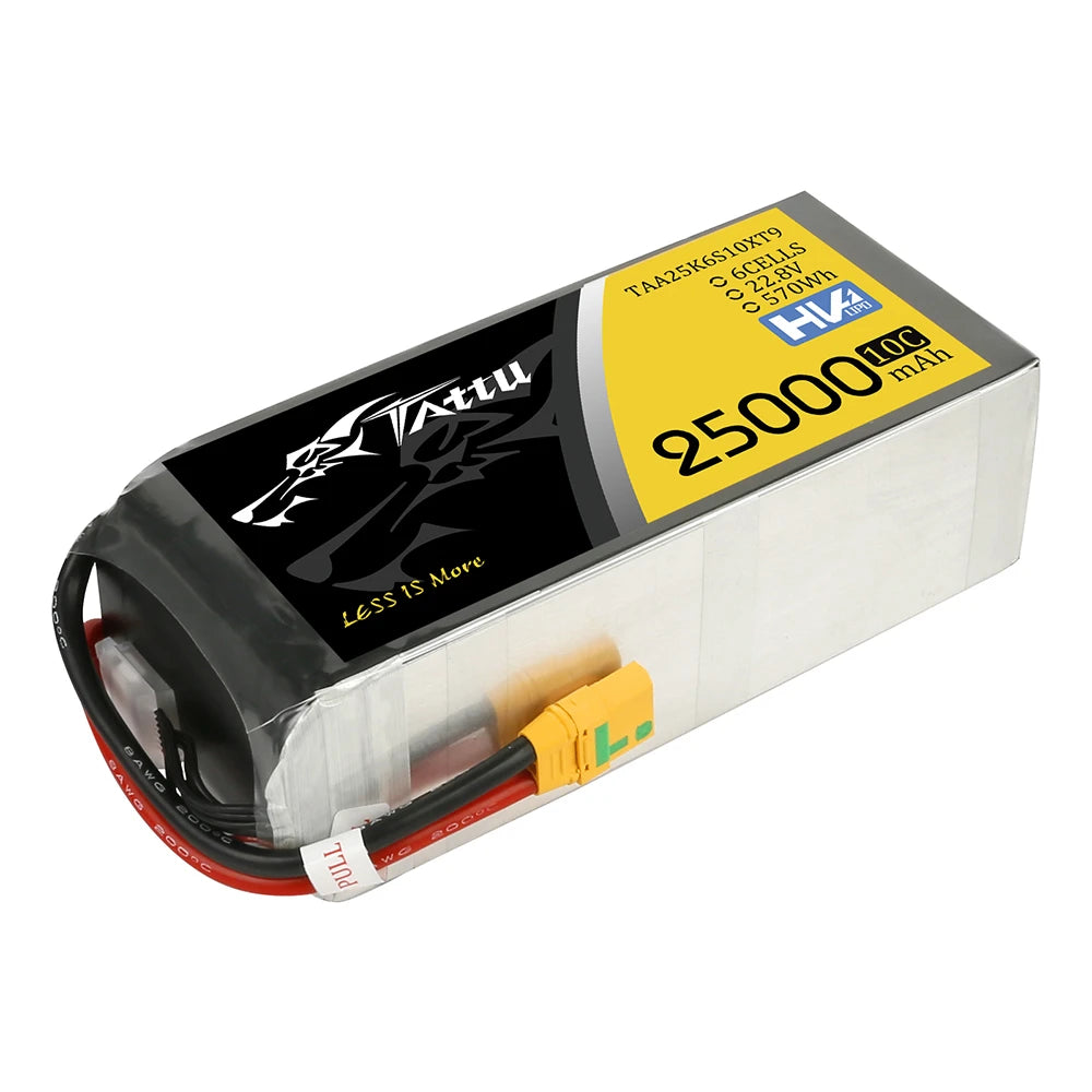 Tattu 25000mAh 6S 10C 22.8V(HV) Lipo Battery | XT90-S Plug | UAV Classic