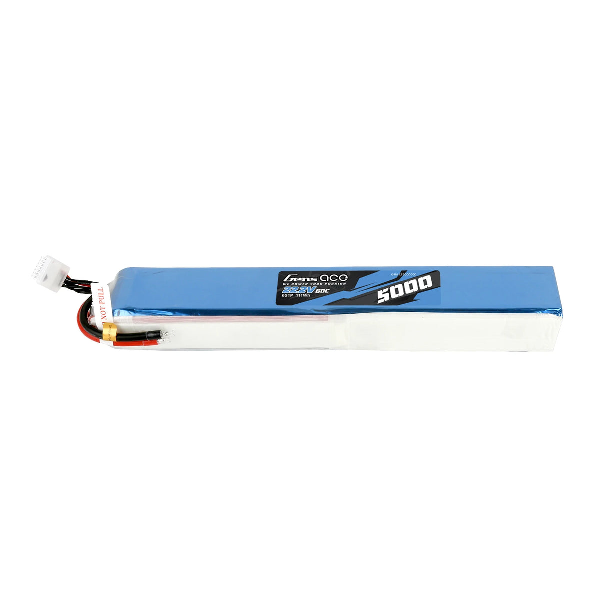 Gens ace 5000mAh 12S 60C 44.4V Lipo Battery | No Plug | Air Classic (Non-G-Tech)