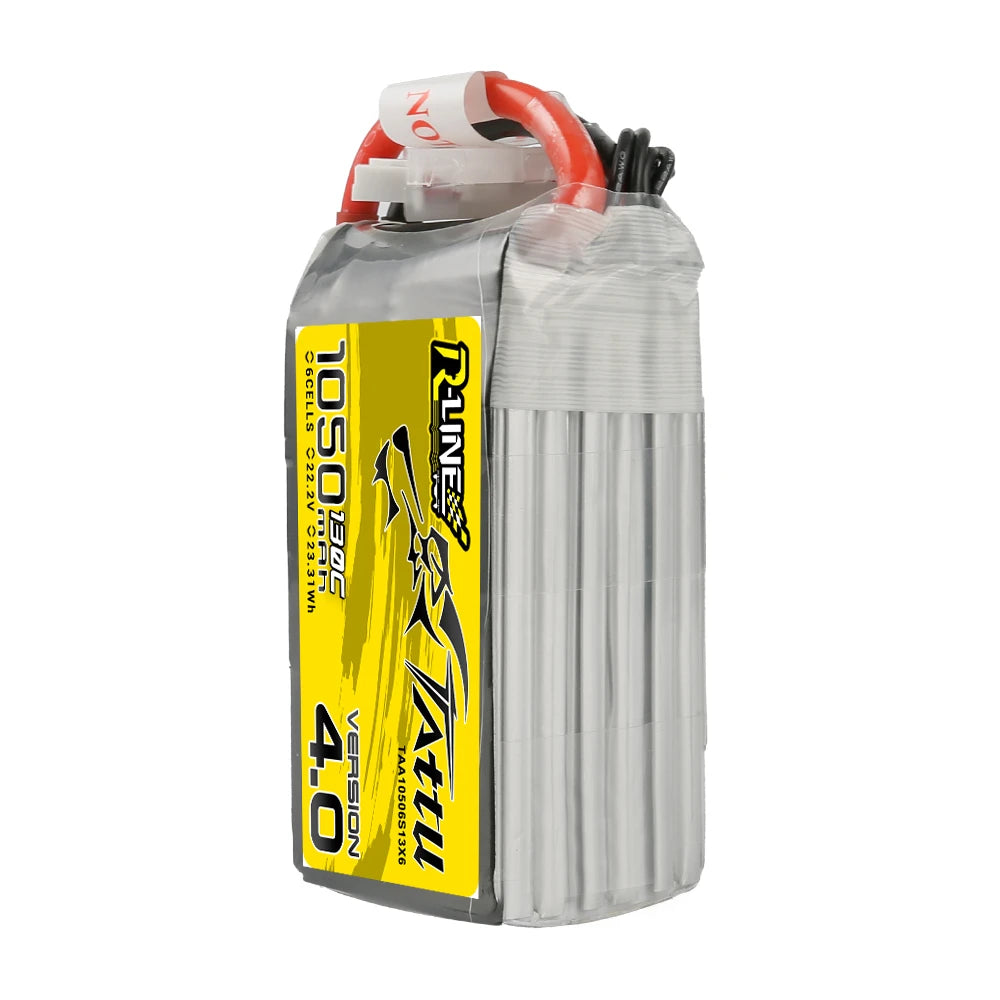 Tattu 1050mAh 6S 130C 22.2V Lipo Battery | XT60 Plug | R-Line 4.0
