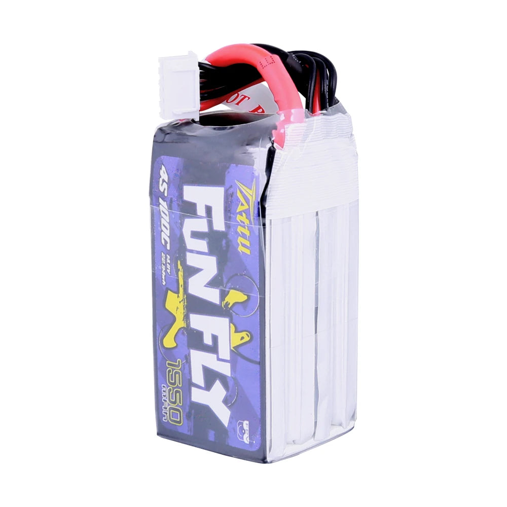 Tattu 1550mAh 4S 100C 14.8V Lipo Battery | XT60 Plug | FunFly