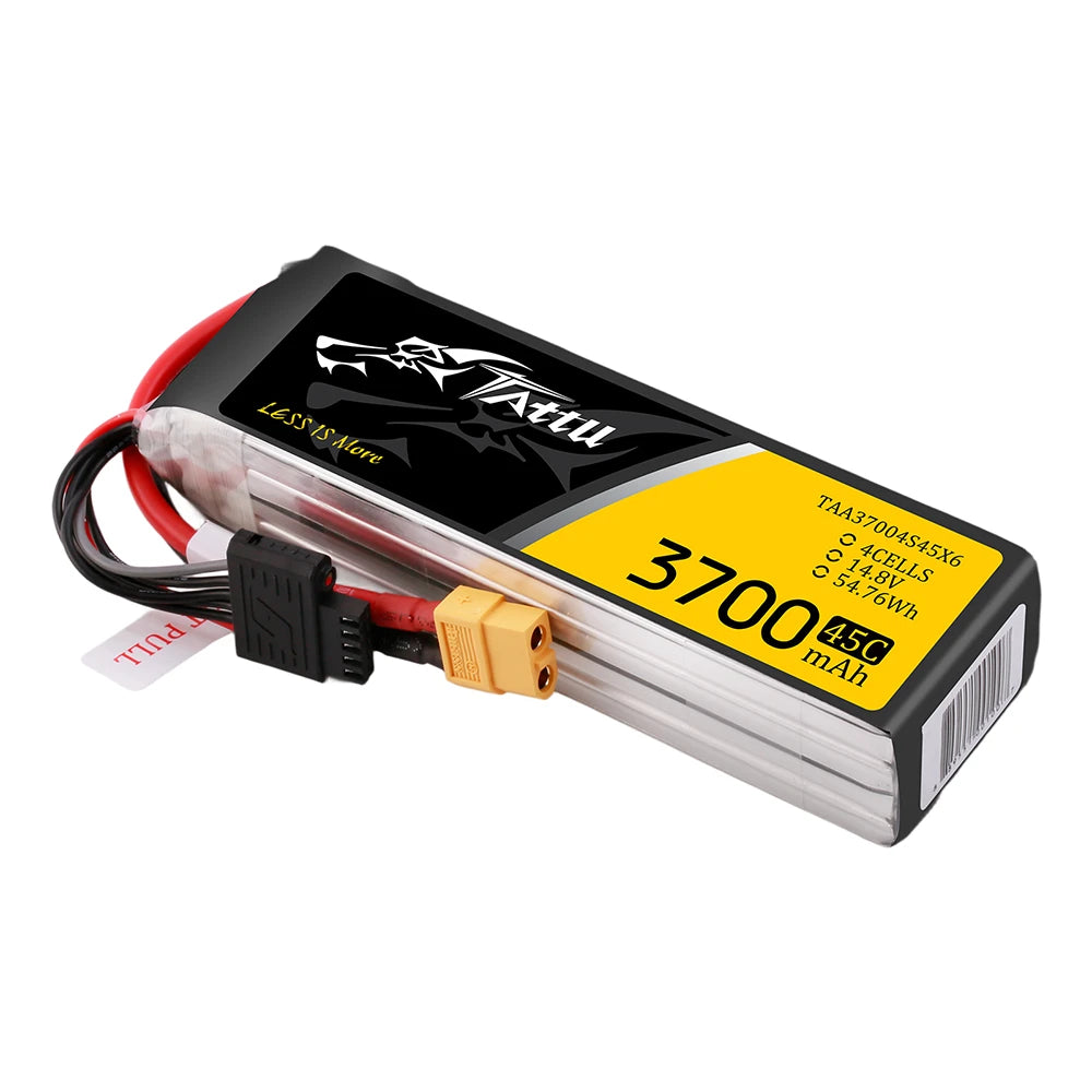 Tattu 3700mAh 4S 45C 14.8V Lipo Battery | XT60 Plug | UAV Classic