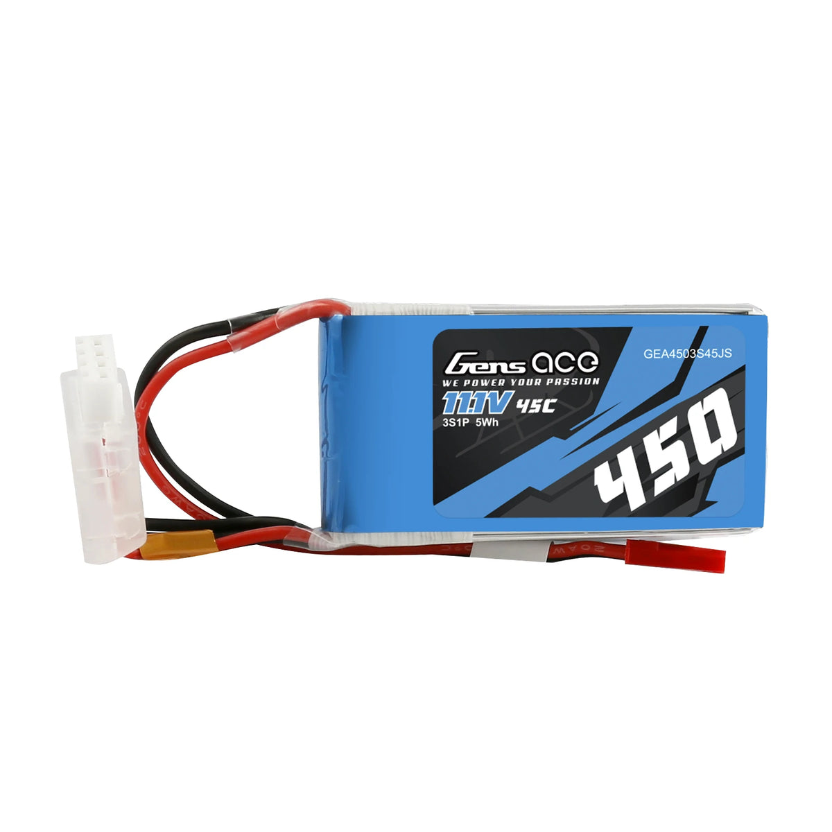 Gens ace 450mAh 3S 45C 11.1V Lipo Battery | JST-SYP Plug | Air Classic (Non-G-Tech)