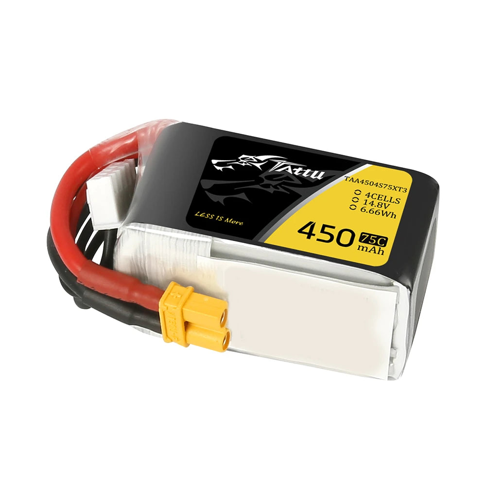 Tattu 450mAh 4S 75C 14.8V Lipo Battery | XT30 Plug | FPV Classic