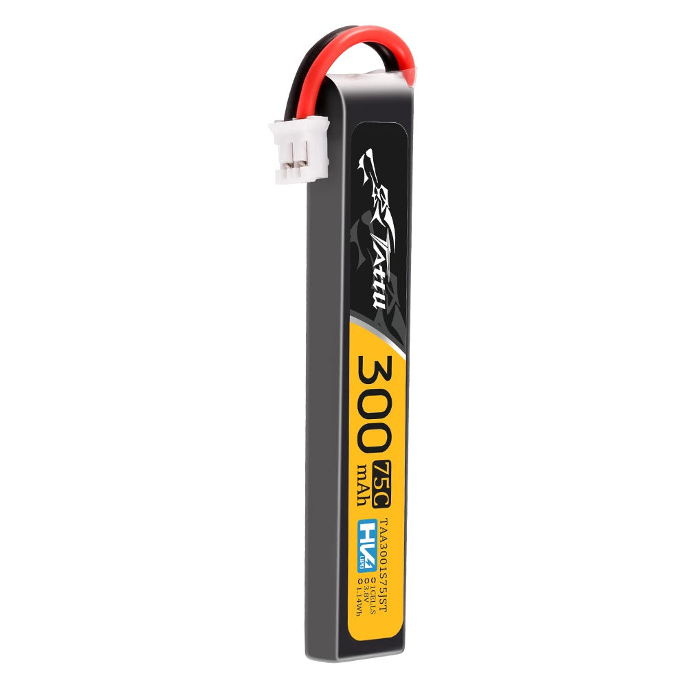 Tattu 300mAh 1S 75C 3.8V(HV) Lipo Battery | JST-PHR Plug | FPV Classic