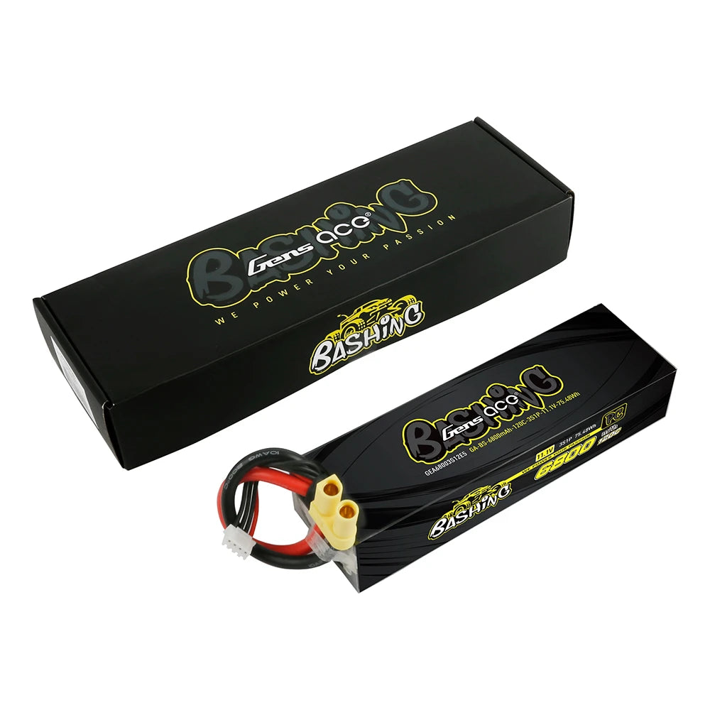Gens ace 6800mAh 3S 120C 11.1V Lipo Battery | Hardcase | EC5 Plug | Bashing Pro (Non-G-Tech)