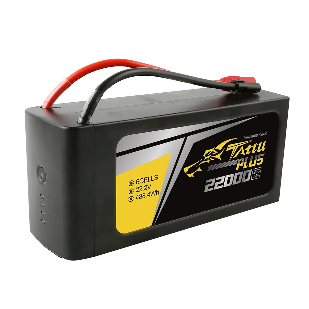 Tattu 22000mAh 6S 25C 22.2V Smart Lipo Battery | AS150 / XT150 Plug | Tattu Plus (New Version)