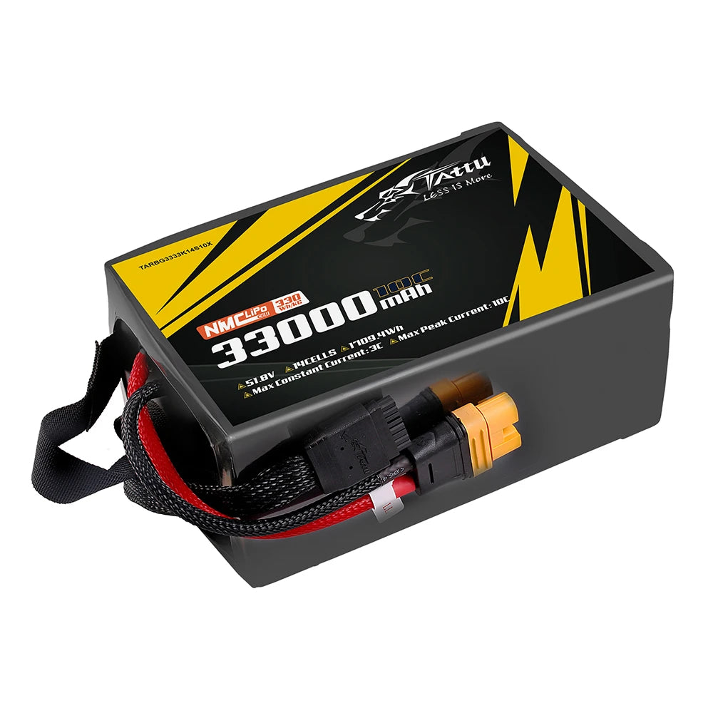 Tattu 33000mAh 14S 10C 51.8V Lipo Battery | AS150U-F Plug | Semi-solid (330Wh/kg)