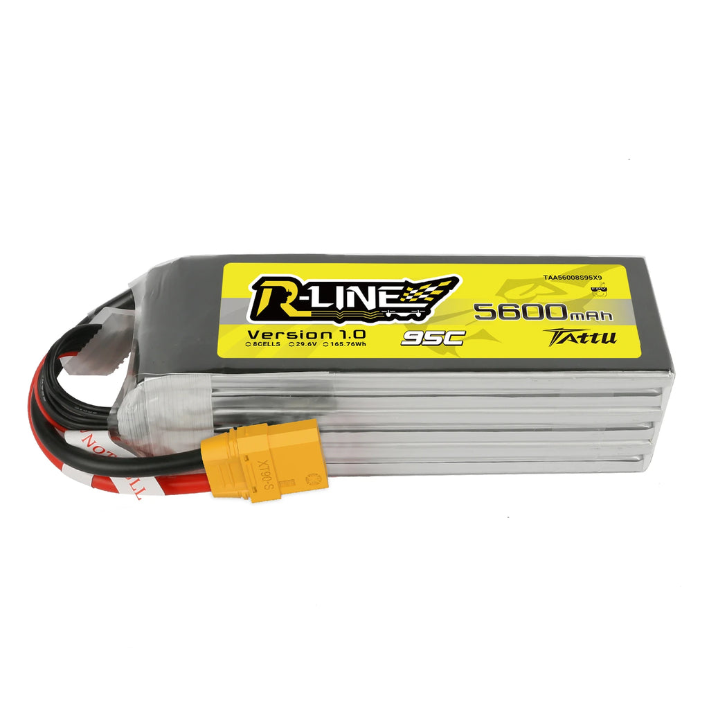 Tattu 5600mAh 8S 95C 29.6V Lipo Battery | XT90-S Plug | R-Line 1.0
