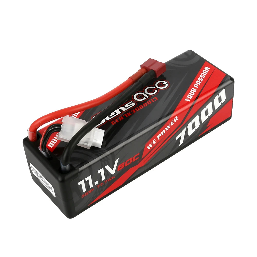 Gens ace 7000mAh 3S 60C 11.1V Lipo Battery | Hardcase | Deans Plug | Car Classic (Non-G-Tech)