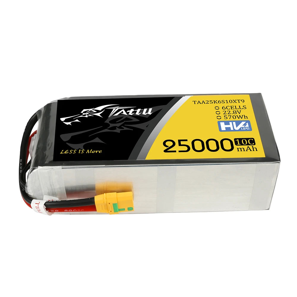 Tattu 25000mAh 6S 10C 22.8V(HV) Lipo Battery | XT90-S Plug | UAV Classic