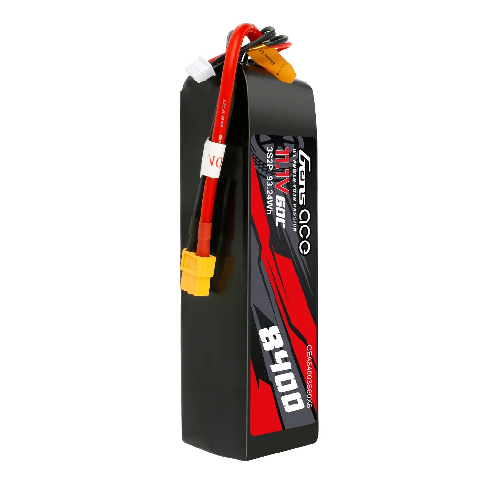 Gens ace 8400mAh 3S 60C 11.1V Lipo Battery | XT60 Plug | Car Classic (Non-G-Tech)