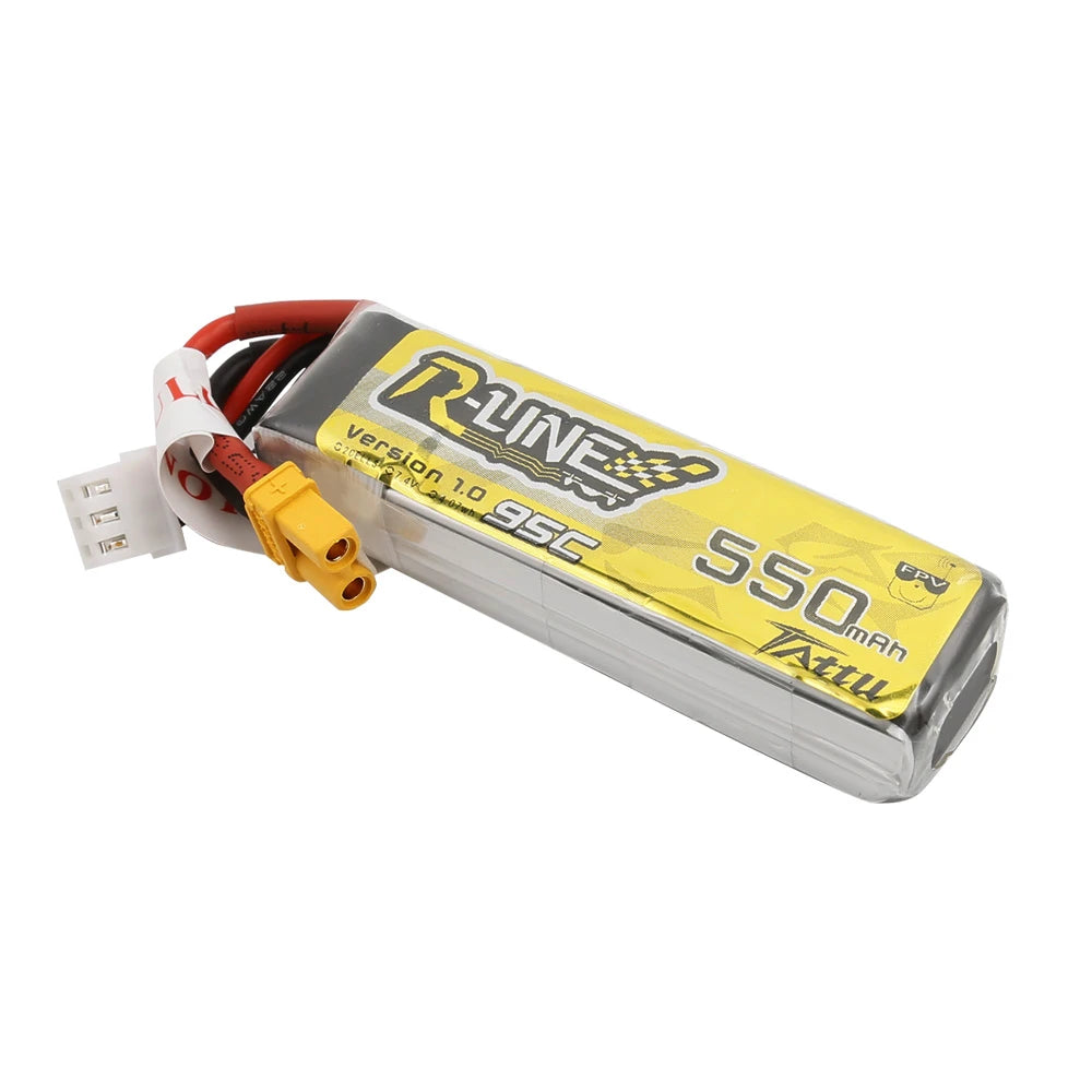 Tattu 550mAh 2S 7.4V Lipo Battery | XT30 Plug | R-Line 1.0