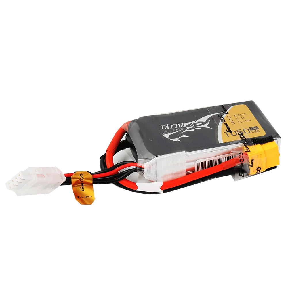 Tattu 1050mAh 3S 75C 11.1V Lipo Battery | XT60 Plug | FPV Classic