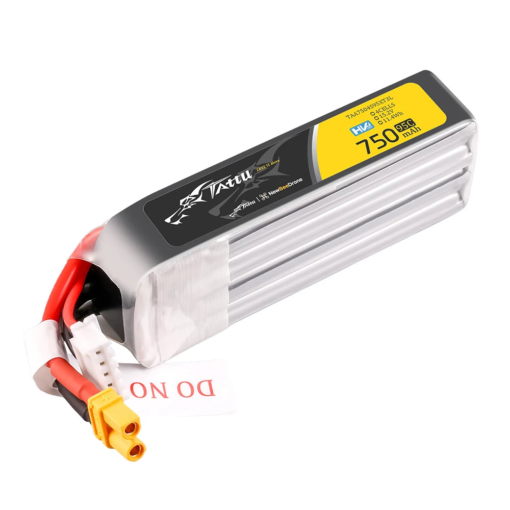 Tattu 750mAh 4S 95C 15.2V(HV) Lipo Battery | XT30 Plug | FPV Classic