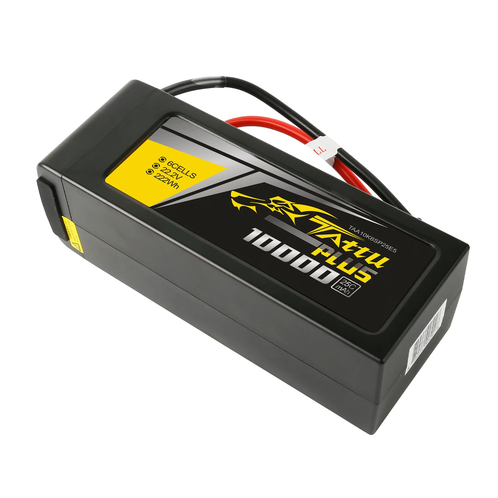 Tattu 10000mAh 6S 25C 22.2V Smart Lipo Battery | EC5 Plug | Tattu Plus (New Version)