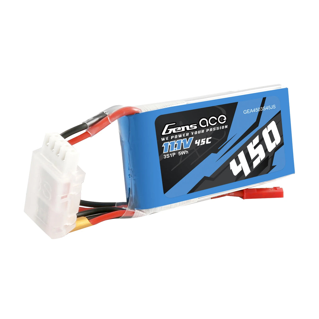 Gens ace 450mAh 3S 45C 11.1V Lipo Battery | JST-SYP Plug | Air Classic (Non-G-Tech)