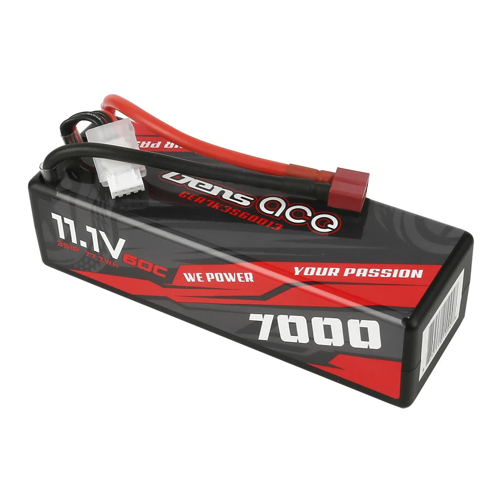 Gens ace 7000mAh 3S 60C 11.1V Lipo Battery | Hardcase | Deans Plug | Car Classic (Non-G-Tech)